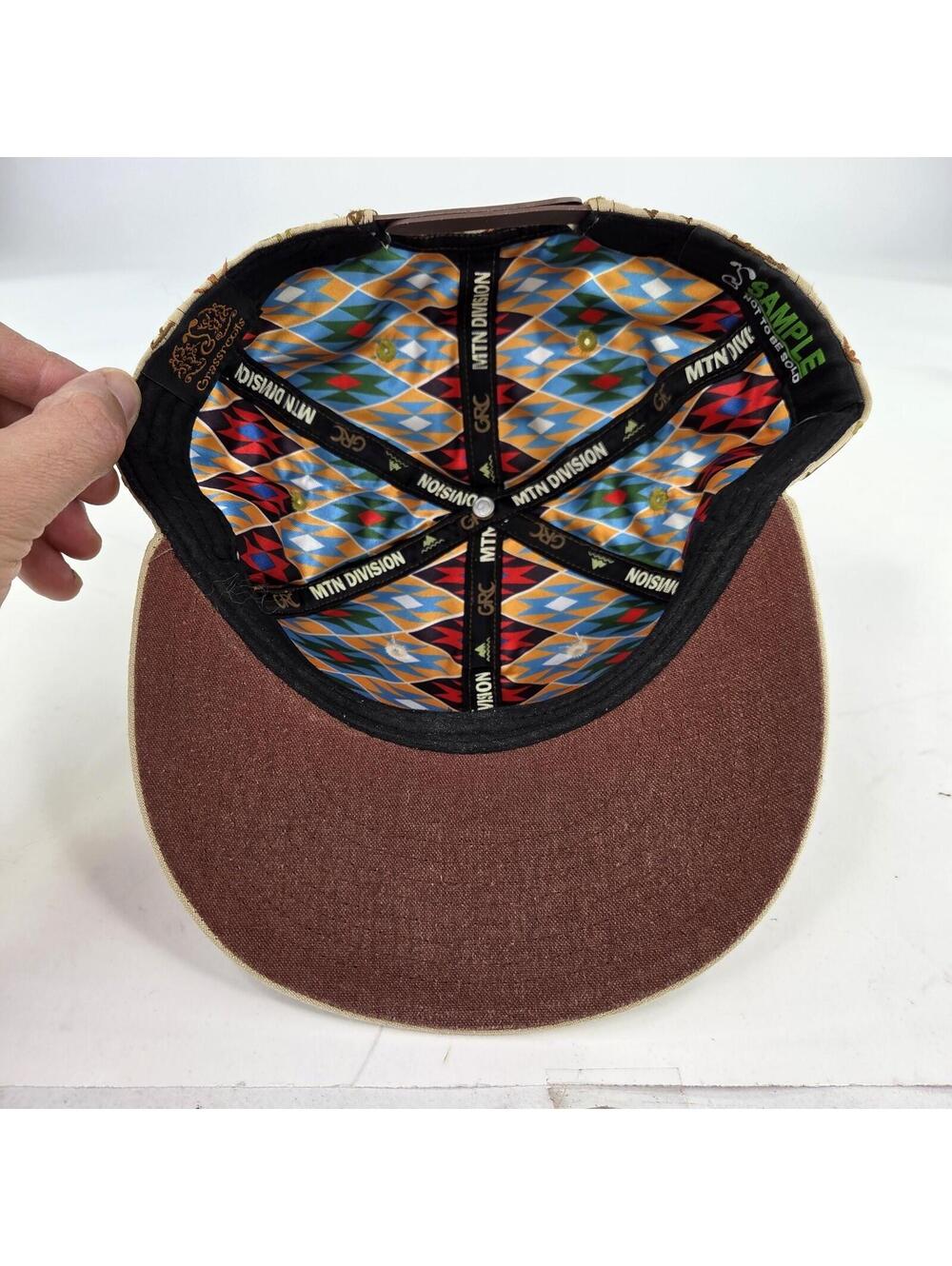 Grassroots California Mountain Division Hats Snapback Brown Hiking Camping Hat - Picture 7 of 12